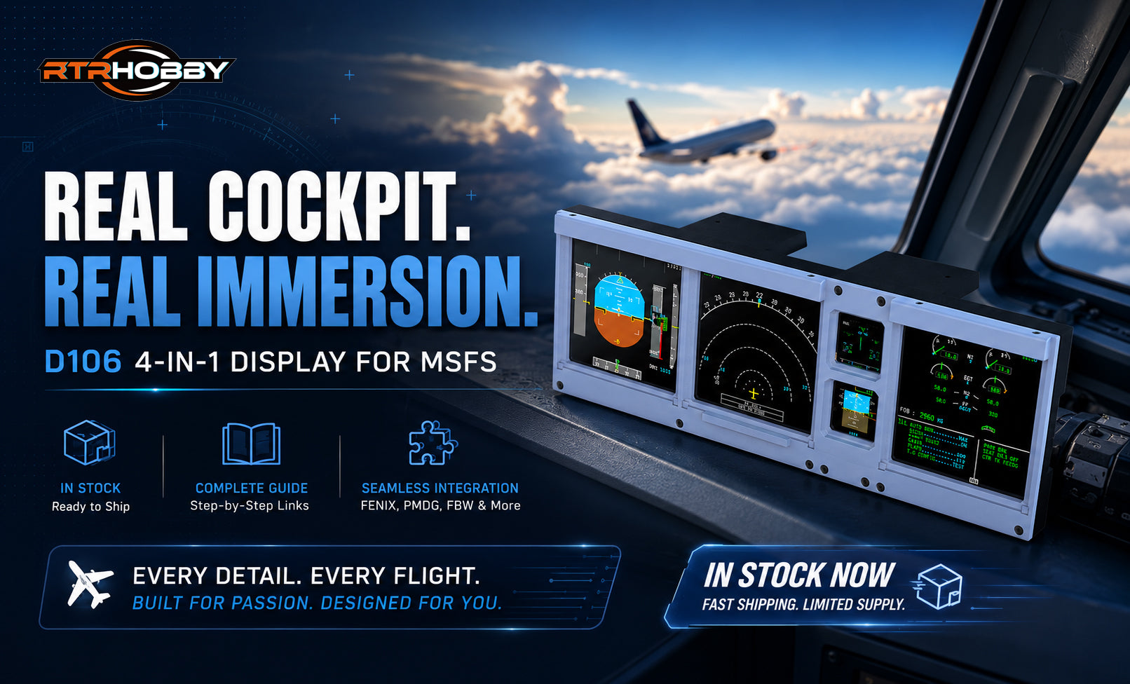 ✈️ D106 4-in-1 Display: Bring Your MSFS Airbus Cockpit to Life