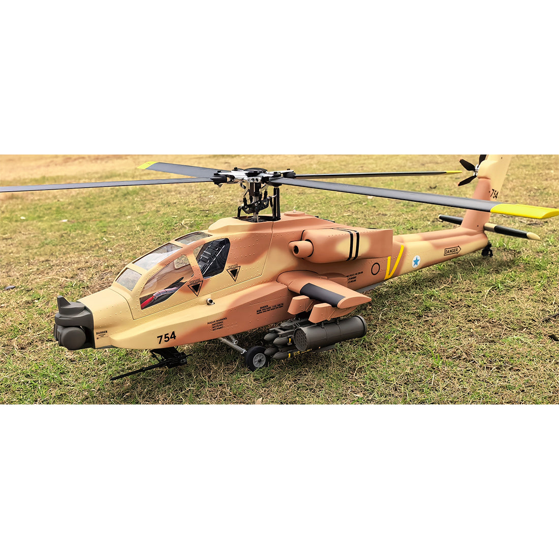 FL500 AH-64 Apache 500-Class Scale RC Helicopter with FLISHRC L7 Flight Controller & 4-Mode GPS Positioning (RTF)