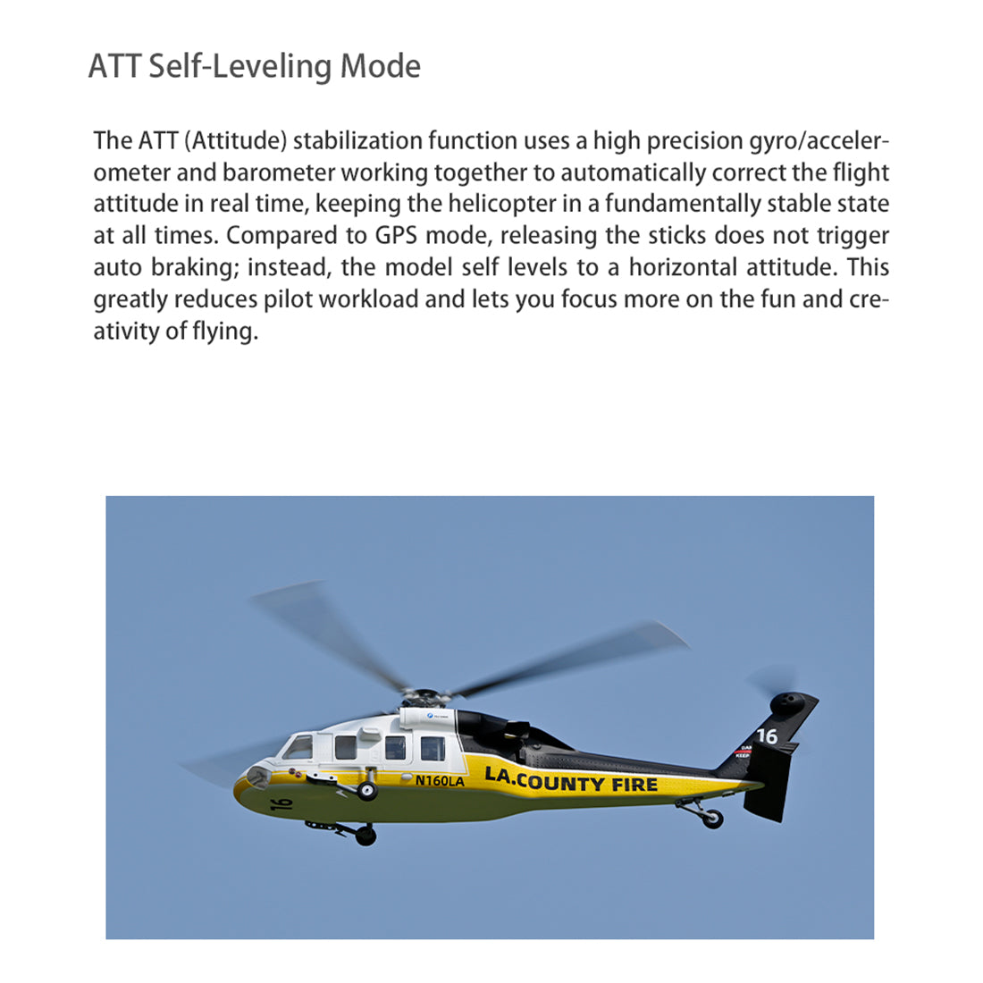 FLYWING UH-60L Black Hawk 470-Class RC Military Helicopter, 2.4G 6CH with ACE Flight Controller, GPS Positioning & Quick-Release 4-Rotor System (RTF Version)