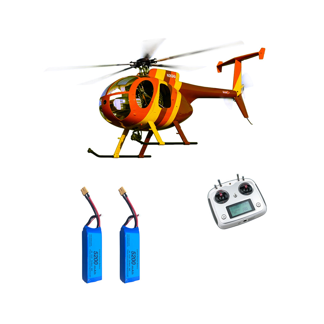 ROBAN MD500 470 Class RC Helicopter, 2.4GHz 6CH Five-Wing with GPS Positioning Searchlight Left/Right Hand Control (RTF Version)