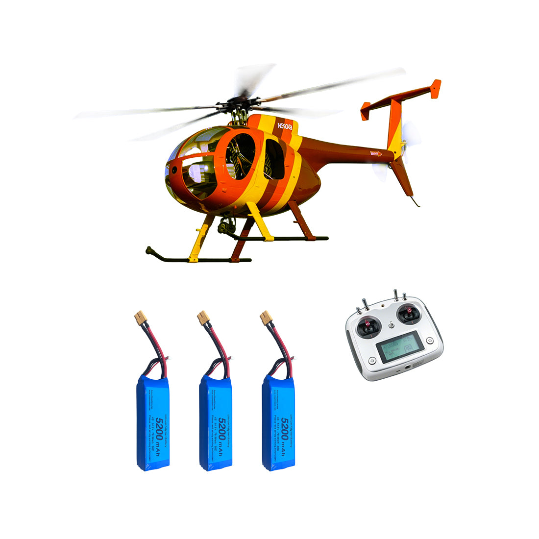 ROBAN MD500 470 Class RC Helicopter, 2.4GHz 6CH Five-Wing with GPS Positioning Searchlight Left/Right Hand Control (RTF Version)