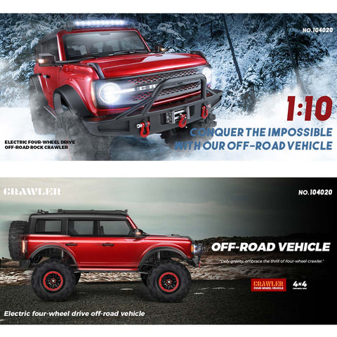1/10 Scale 2.4G 4WD RC Off-Road Car - RTR Version 1/10 Scale 2.4G 4WD RC Off-Road Car - RTR Version