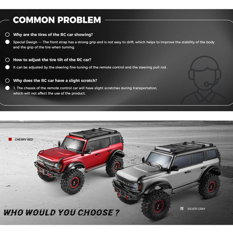 1/10 Scale 2.4G 4WD RC Off-Road Car - RTR Version 1/10 Scale 2.4G 4WD RC Off-Road Car - RTR Version