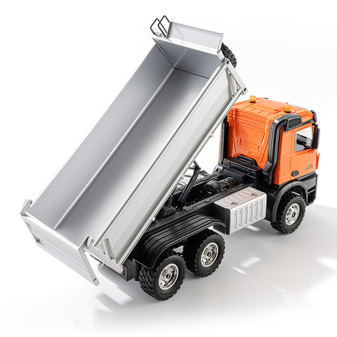 1/14 Scale 14CH Full-Proportional Alloy RC Dump Truck (RTR/Orange) 1/14 Scale 14CH Full-Proportional Alloy RC Dump Truck (RTR/Orange)