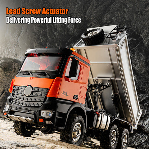 1/14 Scale 14CH Full-Proportional Alloy RC Dump Truck (RTR/Orange) 1/14 Scale 14CH Full-Proportional Alloy RC Dump Truck (RTR/Orange)