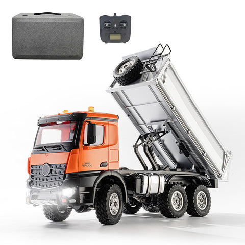 1/14 Scale 14CH Full-Proportional Alloy RC Dump Truck (RTR/Orange) 1/14 Scale 14CH Full-Proportional Alloy RC Dump Truck (RTR/Orange)
