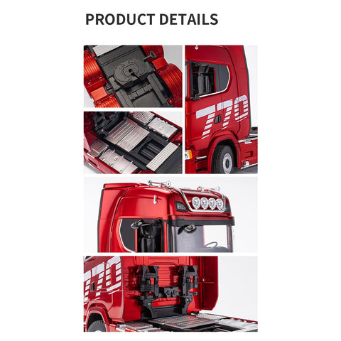 1/18 Scale 6x4 770S Heavy Duty Tractor Truck - RC Semi Trailer with Rear Wheel Drive, Adult Collectible Model 1/18 Scale 6x4 770S Heavy Duty Tractor Truck - RC Semi Trailer with Rear Wheel Drive, Adult Collectible Model