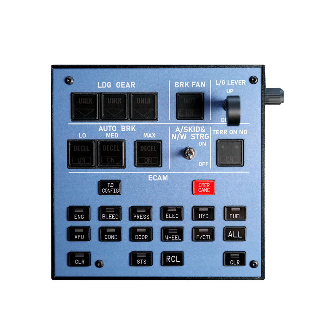 msfs gear Rowsfire A103 A32X/A31X/A350/XECAM HOME COCKPIT Landing Gear Indicator Integrated Panel for MSFS