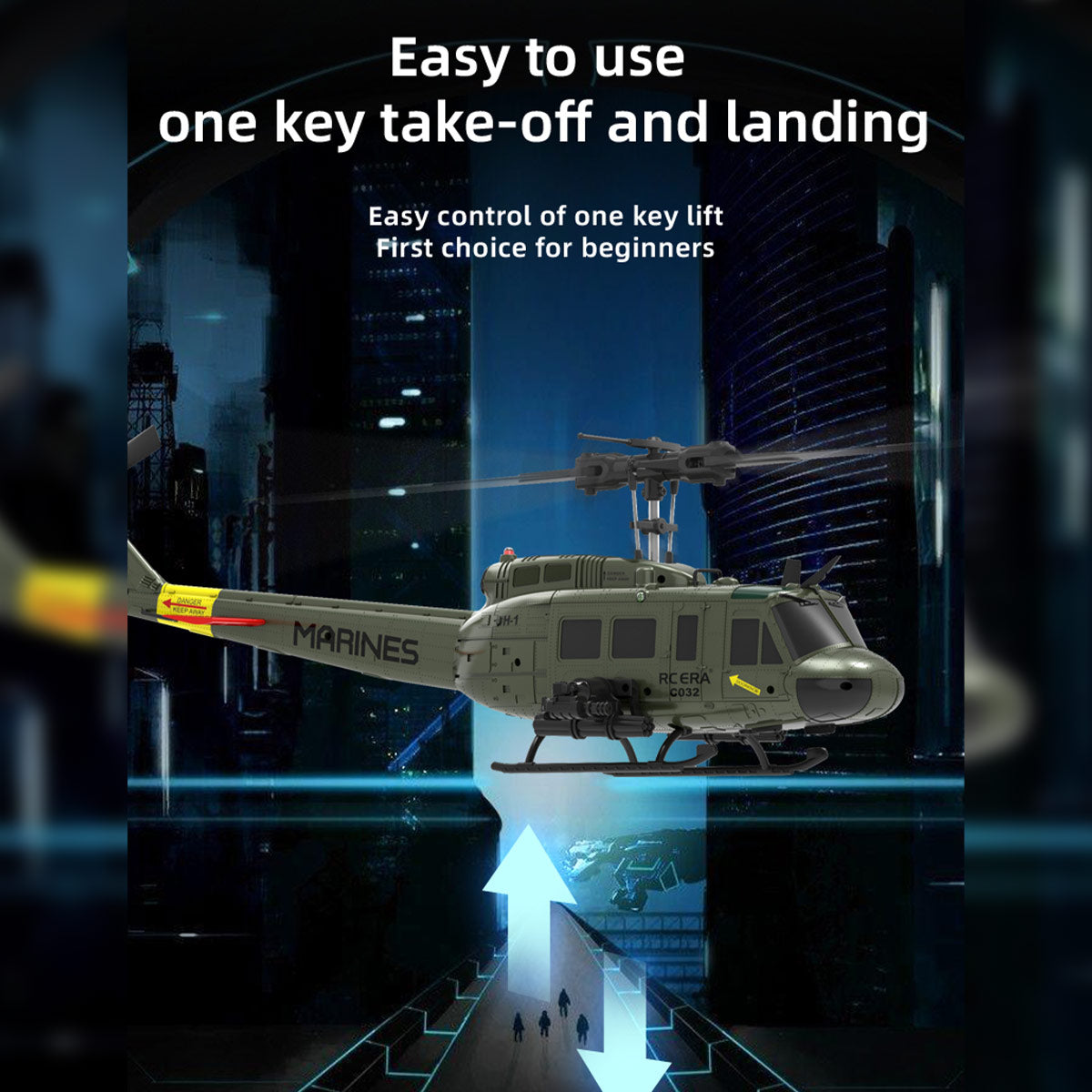 RC ERA C032 1/48 Scale UH-1 Huey 2.4G 6CH Flybarless RC Helicopter - RTF