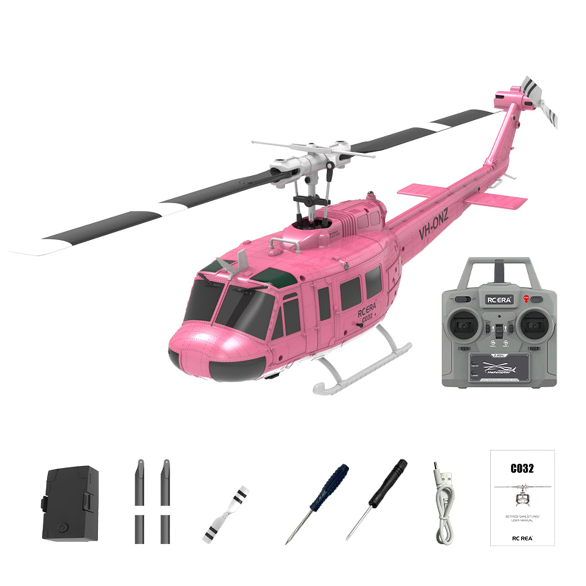 RC ERA C032 1/48 Scale UH-1 Huey 2.4G 6CH Flybarless RC Helicopter - RTF