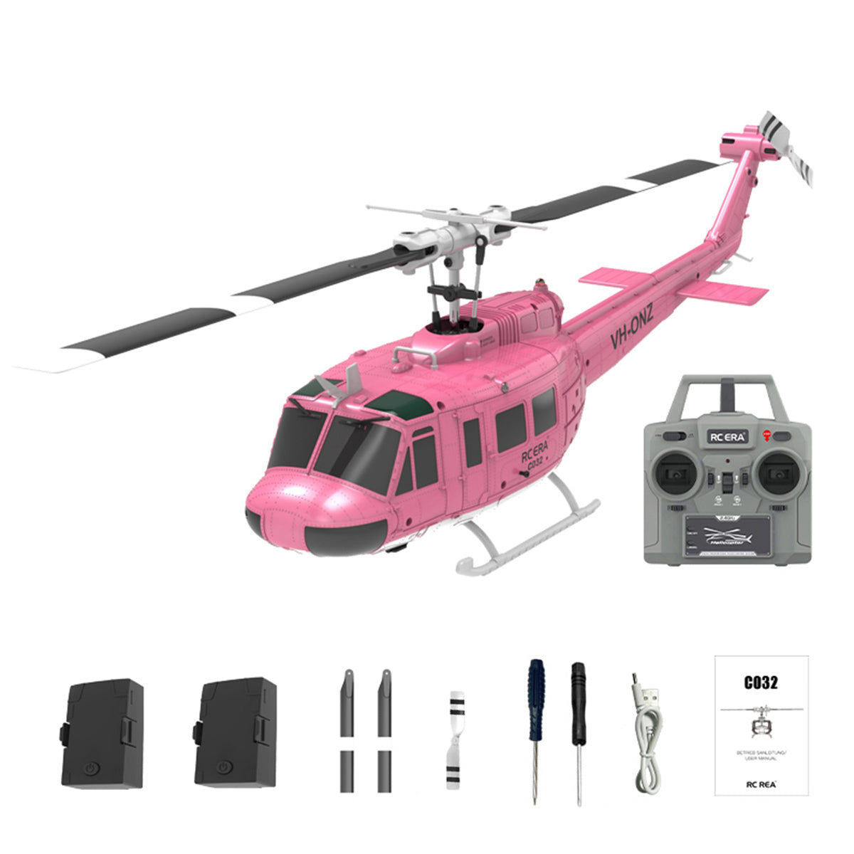 RC ERA C032 1/48 Scale UH-1 Huey 2.4G 6CH Flybarless RC Helicopter - RTF