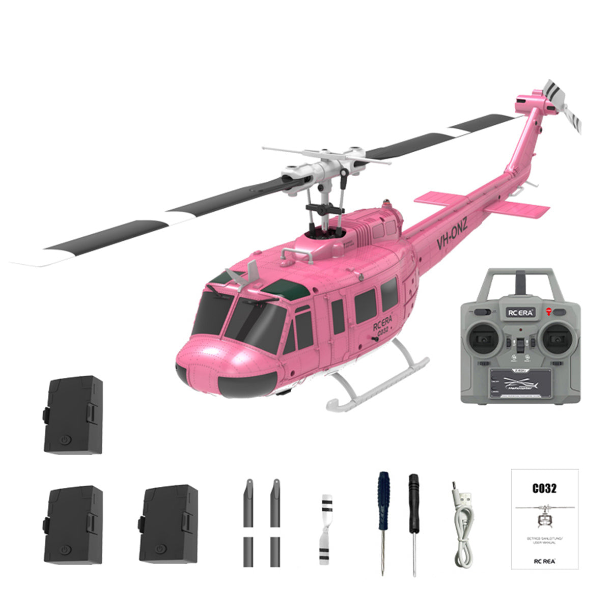 RC ERA C032 1/48 Scale UH-1 Huey 2.4G 6CH Flybarless RC Helicopter - RTF