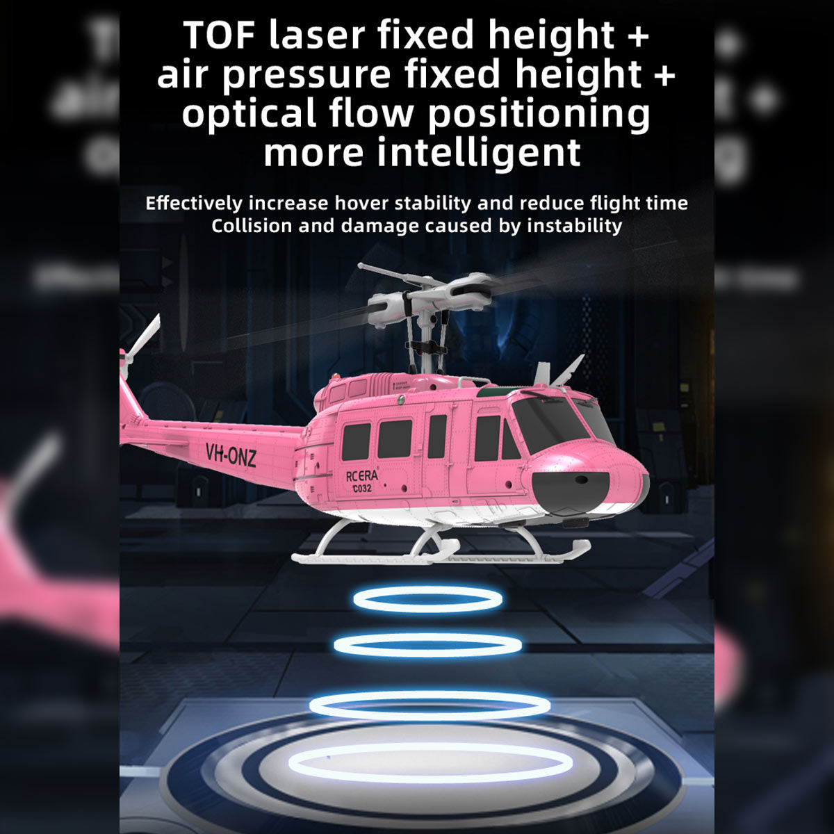 RC ERA C032 1/48 Scale UH-1 Huey 2.4G 6CH Flybarless RC Helicopter - RTF