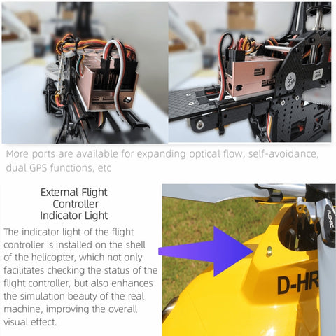 FL500 BO105 500-Class 2.4G 6CH Scale RC Helicopter Model with FLISHRC L7 Flight Controller, 4-Mode Positioning GPS, Realistic Cockpit(TRF Version) FL500 BO105 500-Class 2.4G 6CH Scale RC Helicopter Model with FLISHRC L7 Flight Controller, 4-Mode Positioning GPS, Realistic Cockpit(TRF Version)