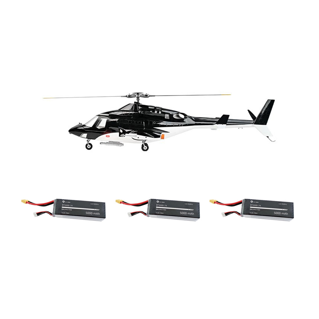FLYWING Bell222 Airwolf 2.4G 6CH 470-Class RC Helicopter with with Retractable Landing Gear, GPS & ACE FC (RTF)