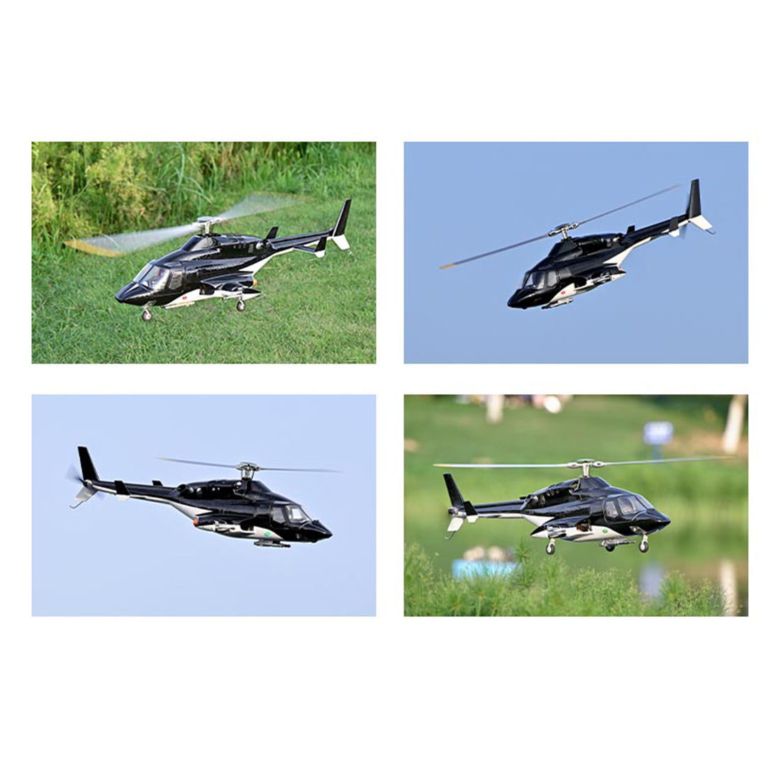 FLYWING Bell222 Airwolf 2.4G 6CH 470-Class RC Helicopter with with Retractable Landing Gear, GPS & ACE FC (RTF)