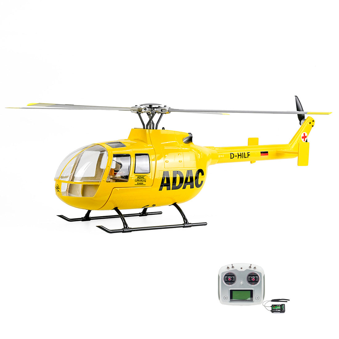 FLYWING BO105 470 Size 2.4G 6CH Military RC Helicopter With ACE Flight Controller, GPS and Adjustable Left/Right-Handed Controls
