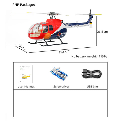 FLYWING BO105 470 Size 2.4G 6CH Military RC Helicopter With H1 Flight Controller, GPS and Adjustable Left/Right-Handed Controls  FLYWING BO105 470 Size 2.4G 6CH Military RC Helicopter With H1 Flight Controller, GPS and Adjustable Left/Right-Handed Controls