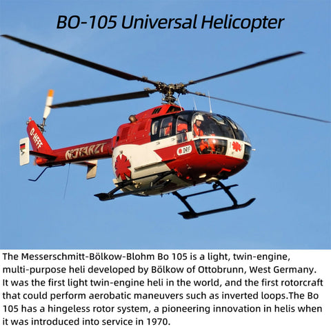 FLYWING BO105 470 Size 2.4G 6CH Military RC Helicopter With H1 Flight Controller, GPS and Adjustable Left/Right-Handed Controls  FLYWING BO105 470 Size 2.4G 6CH Military RC Helicopter With H1 Flight Controller, GPS and Adjustable Left/Right-Handed Controls