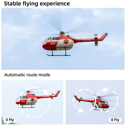 FLYWING BO105 470 Size 2.4G 6CH Military RC Helicopter With H1 Flight Controller, GPS and Adjustable Left/Right-Handed Controls  FLYWING BO105 470 Size 2.4G 6CH Military RC Helicopter With H1 Flight Controller, GPS and Adjustable Left/Right-Handed Controls
