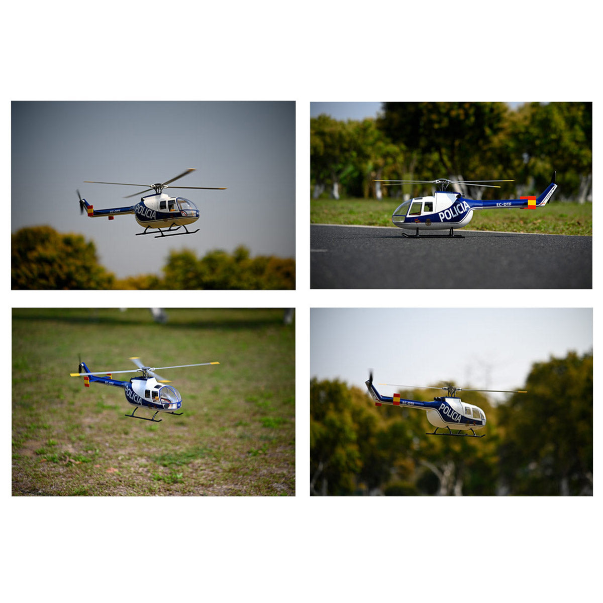 FLYWING BO105 470 Size 2.4G 6CH Military RC Helicopter With ACE Flight Controller, GPS and Adjustable Left/Right-Handed Controls