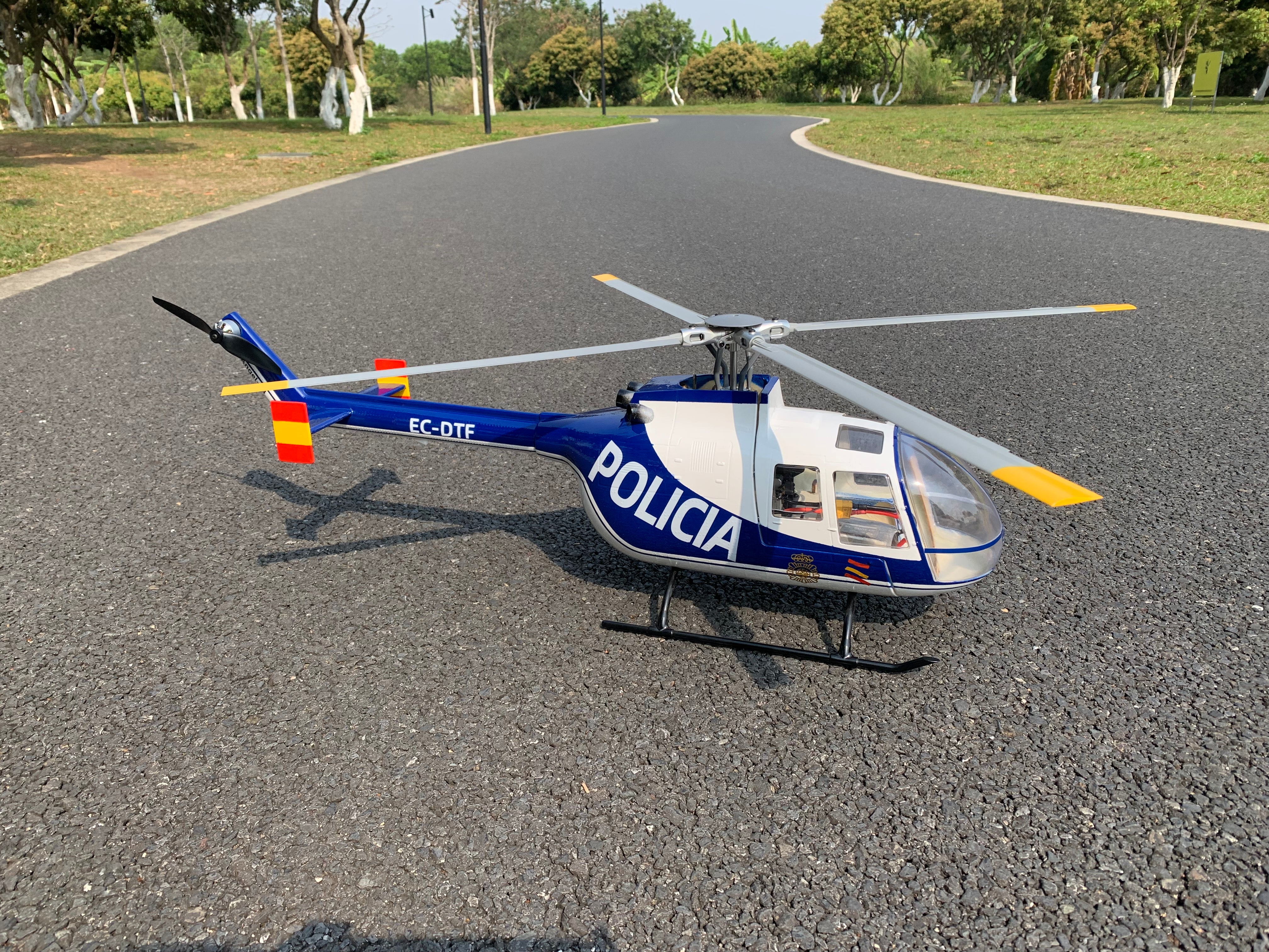 FLYWING BO105 470 Size 2.4G 6CH Military RC Helicopter With ACE Flight Controller, GPS and Adjustable Left/Right-Handed Controls