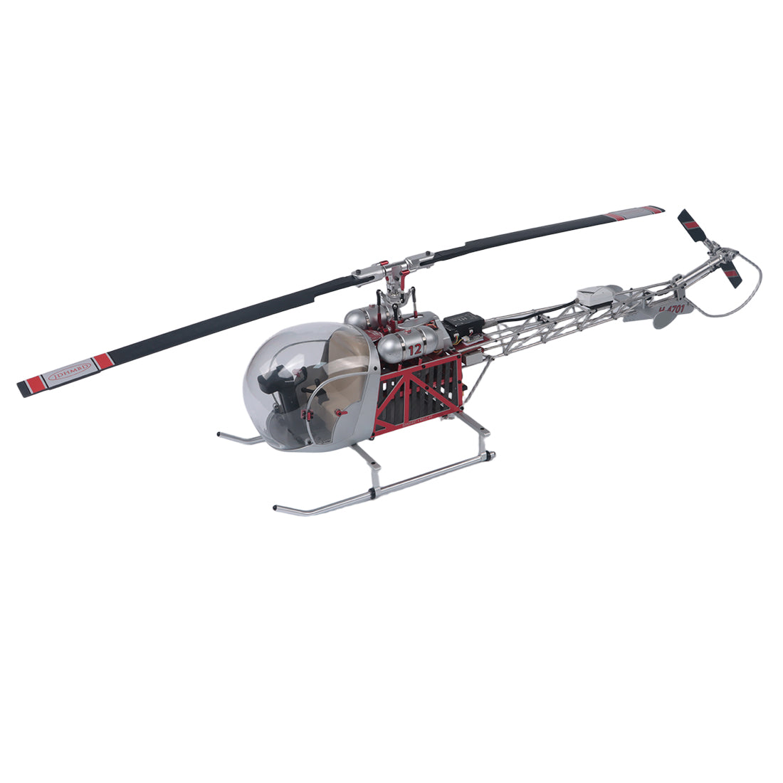 WOLFBUSH Bell-47 2.4G 450-Class 3-Blade RC Helicopter with H1PRO Flight Controller (RTF) Pre-sale