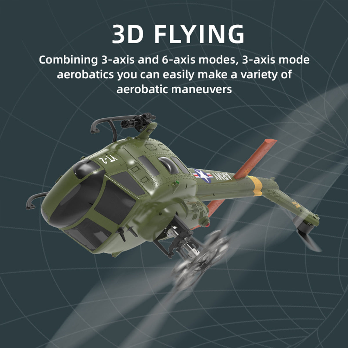 YU XIANG F07 1:34 UH-1 Huey 2.4G 6-channel remote control brushless direct drive RC Helicopter Optical Flow Positioning RTF