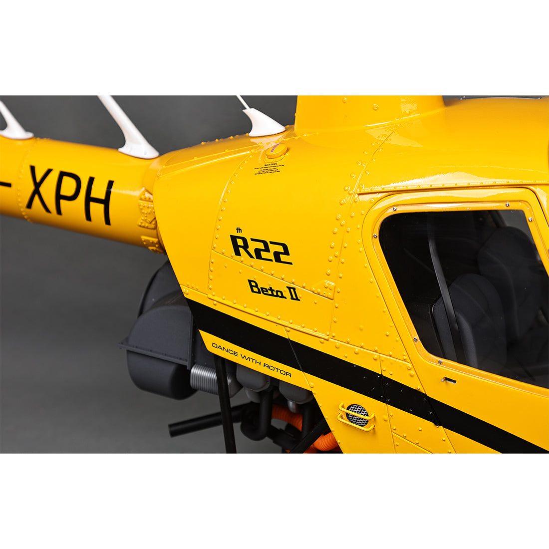 RVE R22 Robinson 1/4.5 Scale 700-Class RC Helicopter, 2.4GHz 6CH GPS Scale Model with H2 Flight Controller( RTF/KIT Version)