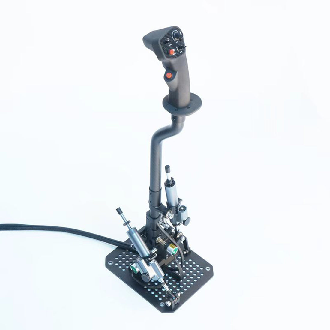 WOLFBUSH FF10 Flight Simulator Controller 10CH 2.4G RC Transmitter with Throttle, Cyclic Stick & Rudder Pedals, ELRS 2.4G, CNC Metal Build for Fixed Wing, Helicopter & Multirotor