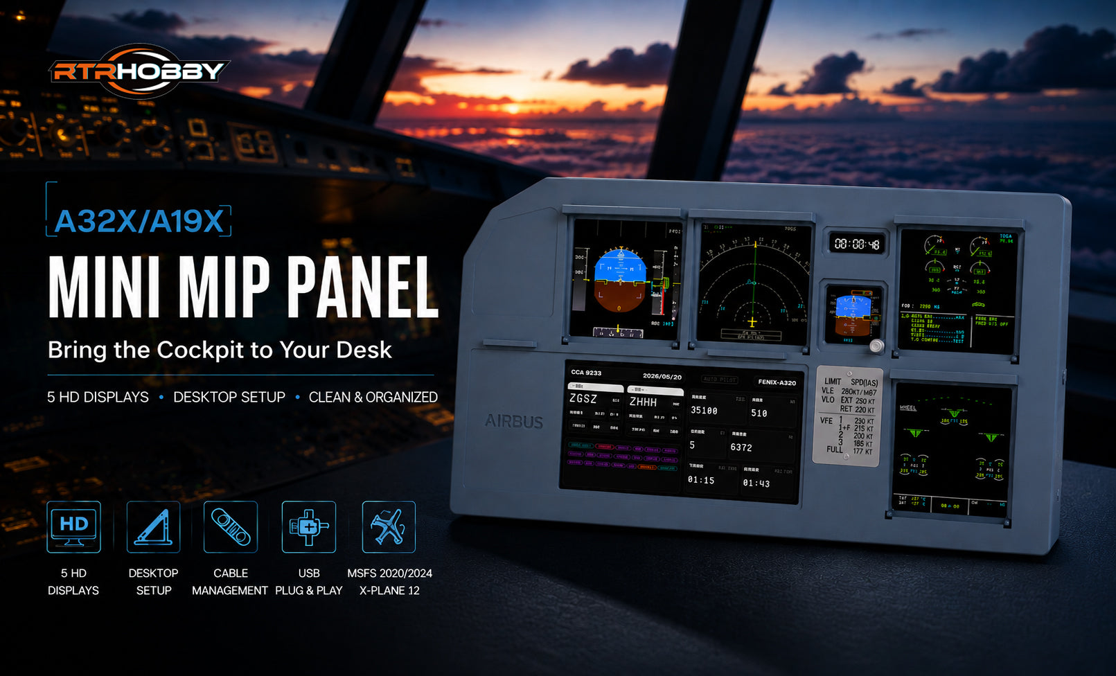 🚀 A32X/A19X Mini MIP: Bring the Cockpit to Your Desk