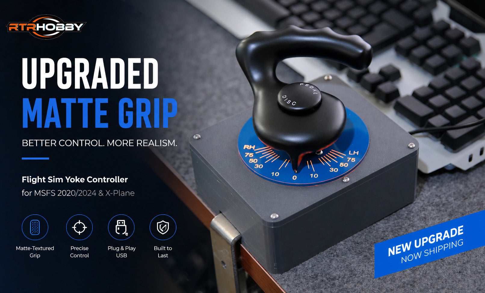 🏆Matte-Textured Grip for Better Flight Experience