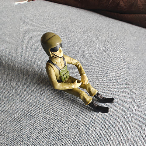 1/10 Scale Resin Figure, Seated Helicopter Pilot Model, Compatible with 700 and 800 Class Helicopters