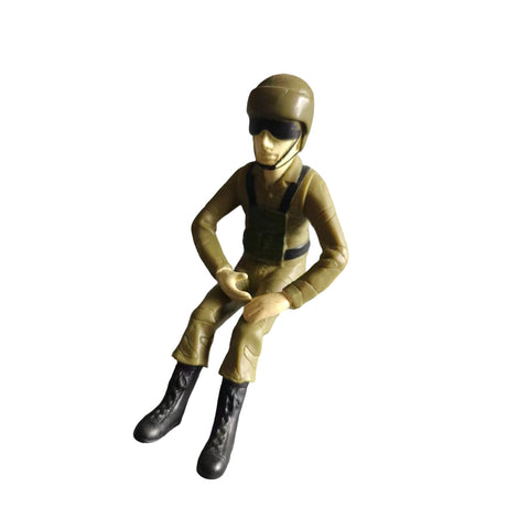 1/10 Scale Resin Figure, Seated Helicopter Pilot Model, Compatible with 700 and 800 Class Helicopters