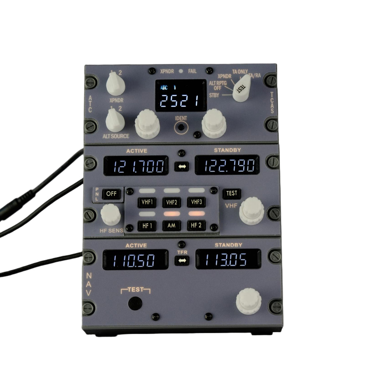 Hoowalt D201 B737 1:1 COCKPIT Radio Tuning Panel (RTP) for MSFS2020, MSFS2024, X-Plane 12 - Compatible with ZIBO737, PMDG737