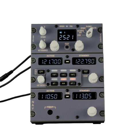 Hoowalt D201 B737 1:1 COCKPIT Radio Tuning Panel (RTP) for MSFS2020, MSFS2024, X-Plane 12 - Compatible with ZIBO737, PMDG737