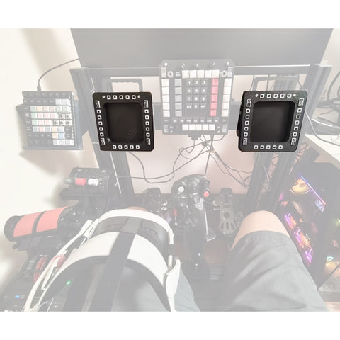 5-Inch 2K 24-Key Fighter Jet MFD-Panel for PC Flight Sims, Compatible with JF-17, F/A-18, F16