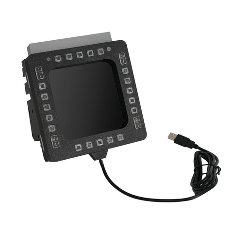 5-Inch 2K 24-Key Fighter Jet MFD-Panel for PC Flight Sims, Compatible with JF-17, F/A-18, F16
