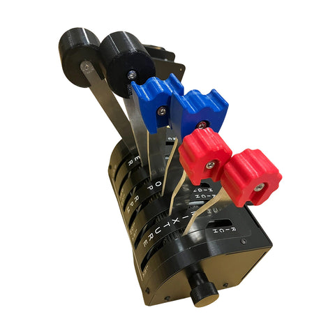 6-Axis Metal Flight Simulator Throttle Quadrant, Single & Twin Engine Control, Aluminum Alloy Gears, Adjustable Friction, USB, MSFS, X-Plane, P3D & FSX