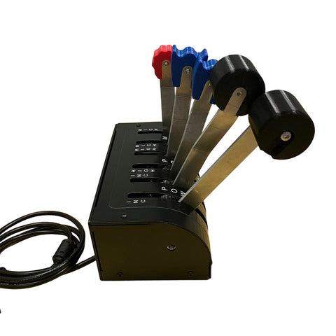 6-Axis Metal Flight Simulator Throttle Quadrant, Single & Twin Engine Control, Aluminum Alloy Gears, Adjustable Friction, USB, MSFS, X-Plane, P3D & FSX
