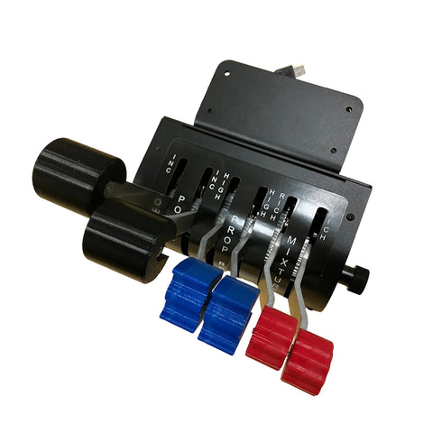 6-Axis Metal Flight Simulator Throttle Quadrant, Single & Twin Engine Control, Aluminum Alloy Gears, Adjustable Friction, USB, MSFS, X-Plane, P3D & FSX