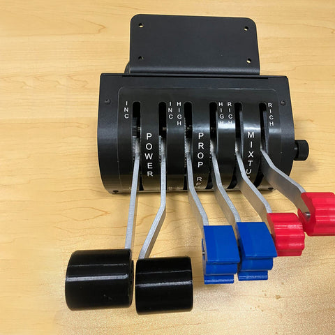 6-Axis Metal Flight Simulator Throttle Quadrant, Single & Twin Engine Control, Aluminum Alloy Gears, Adjustable Friction, USB, MSFS, X-Plane, P3D & FSX