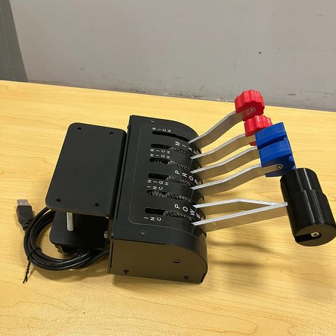 6-Axis Metal Flight Simulator Throttle Quadrant, Single & Twin Engine Control, Aluminum Alloy Gears, Adjustable Friction, USB, MSFS, X-Plane, P3D & FSX