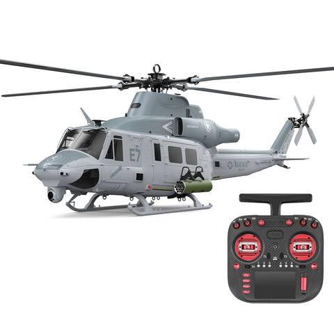 GOOSKY E7 UH-1Y 700 Size 1/9 Scale Military RC Helicopter with CNC Metal Main Body, Belt-Driven Tail and Mechanical Bearing System