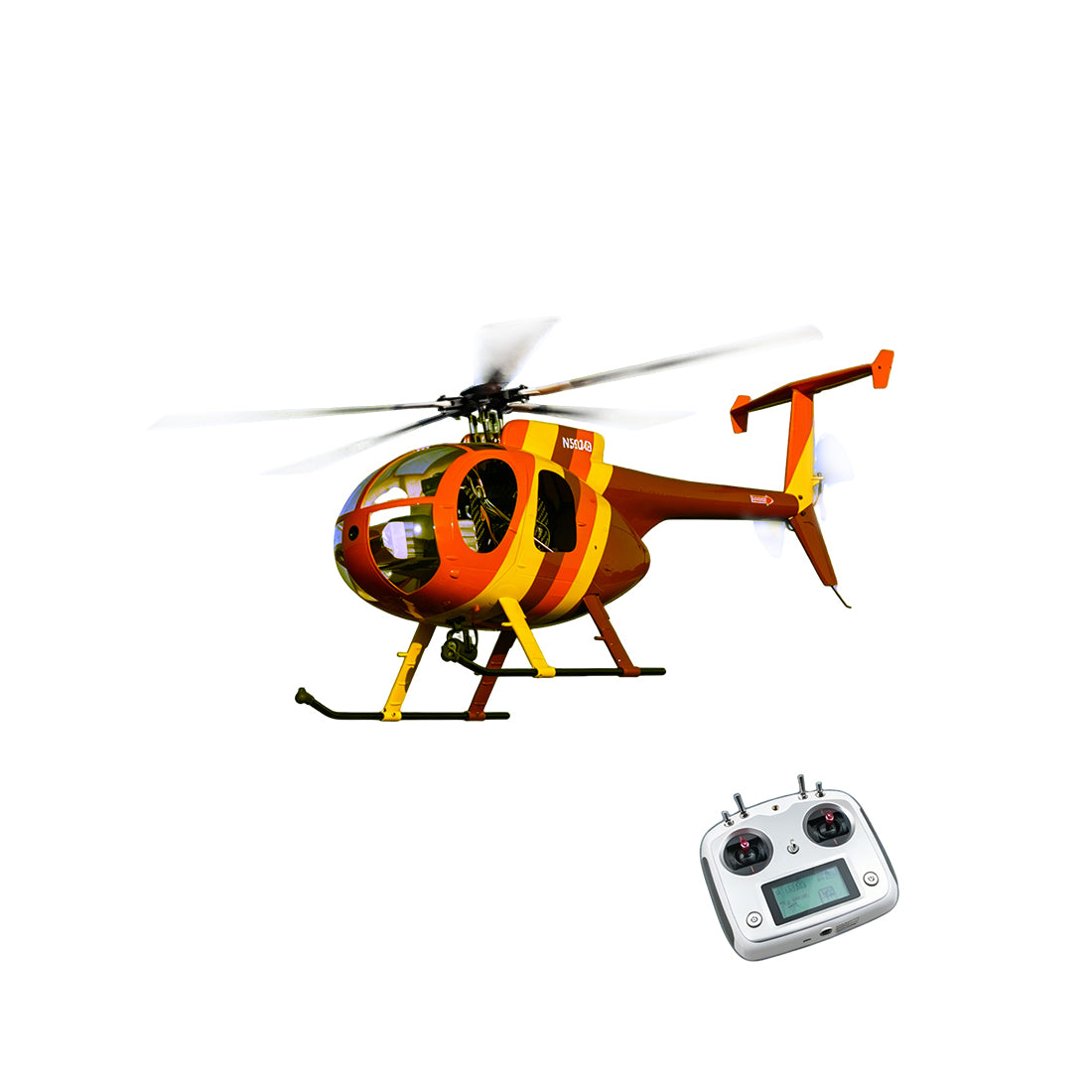 ROBAN MD500 470 Class RC Helicopter, 2.4GHz 6CH Five-Wing with GPS Positioning Searchlight Left/Right Hand Control (RTF Version)