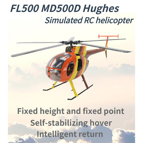 FL500 AH-6 500-Class 2.4G 6CH Scale RC Helicopter Model with FLISHRC L7 Flight Controller and 4-Mode Positioning GPS - RTF