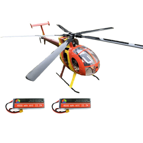 FL500 AH-6 500-Class 2.4G 6CH Scale RC Helicopter Model with FLISHRC L7 Flight Controller and 4-Mode Positioning GPS - RTF