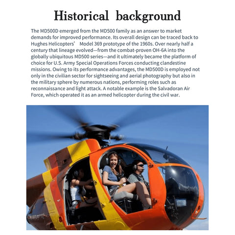 FL500 AH-6 500-Class 2.4G 6CH Scale RC Helicopter Model with FLISHRC L7 Flight Controller and 4-Mode Positioning GPS - RTF