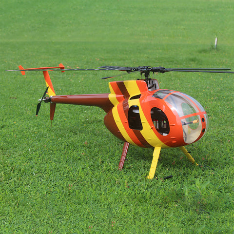 FL500 AH-6 500-Class 2.4G 6CH Scale RC Helicopter Model with FLISHRC L7 Flight Controller and 4-Mode Positioning GPS - RTF