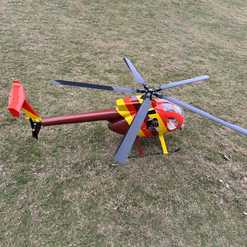 FL500 AH-6 500-Class 2.4G 6CH Scale RC Helicopter Model with FLISHRC L7 Flight Controller and 4-Mode Positioning GPS - RTF